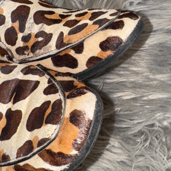 Usaflex Brazilian Calf Hair Leather Leopard Print Driving Loafer Flats Size 7 - Picture 6 of 7